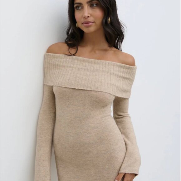 Pretty Lavish Soreya Bardot Soft Knit Dress - Picture 3 of 4